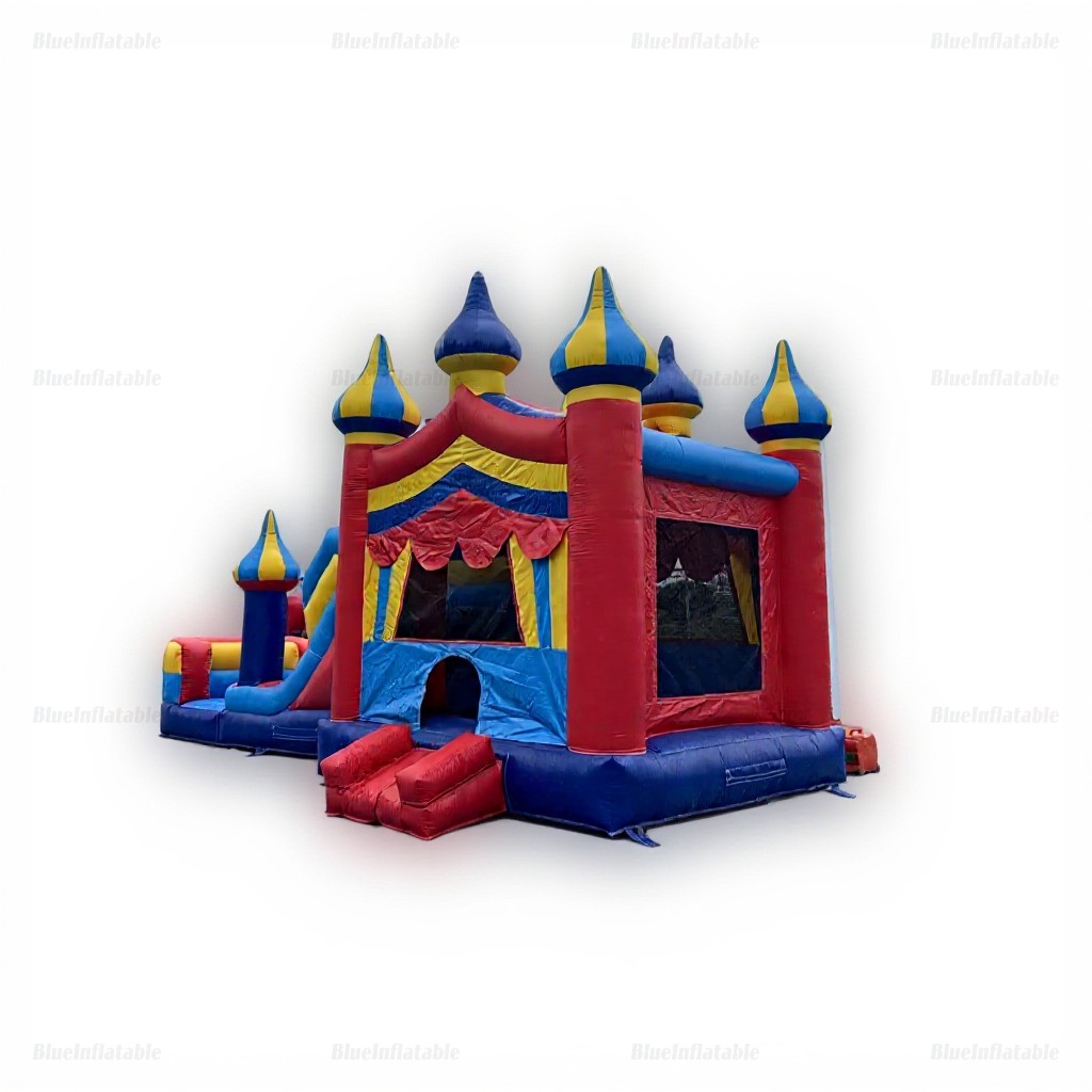 Circus Inflatable Wet & Dry Bounce House Slide Combo - Image 11
