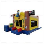 Pirate Inflatable Bounce House with Slide for Kids