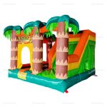 Coconut Tree Inflatable Bounce House with Slide for Kids