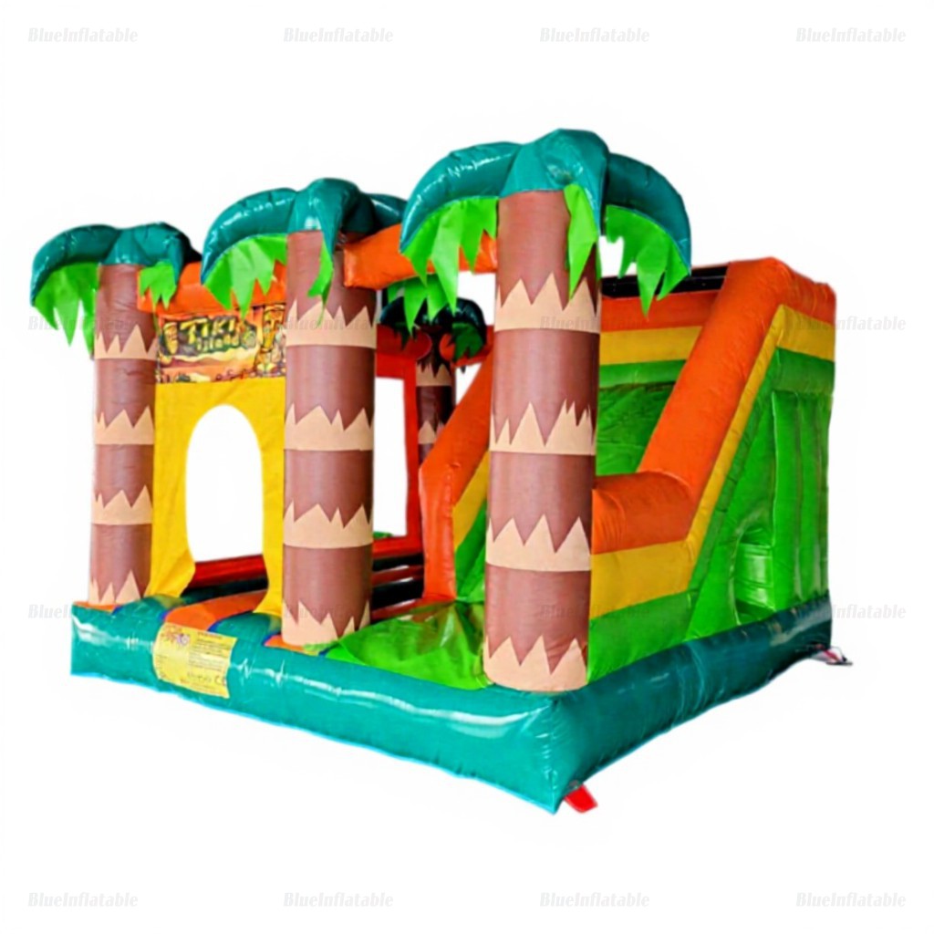 Coconut Tree Inflatable Bounce House with Slide for Kids