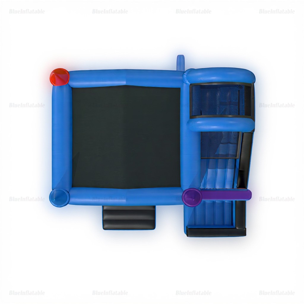 Crayon Bounce House & Large Slide Inflatable Combo - Image 3