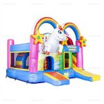 Unicorn Party Inflatable Bounce House Slide Combo