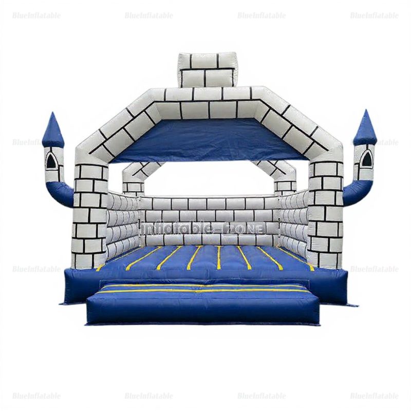 Commercial Blue Outdoor Bounce House Castle
