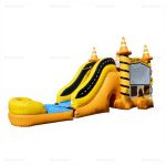 Construction-Themed Bounce House & Slide Combo