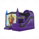 Crayon Combo Inflatable Bounce House with Slide