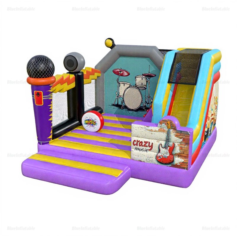 Music Bounce House & Slide Combo Rental
