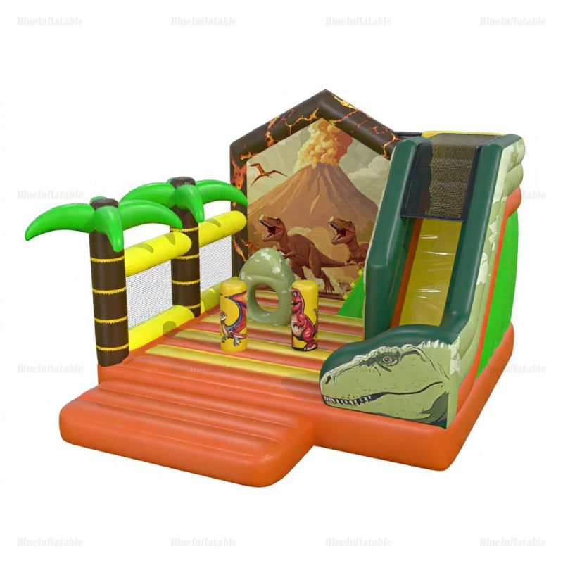 Dinosaur Volcano Obstacle Bounce House & Slide Rental