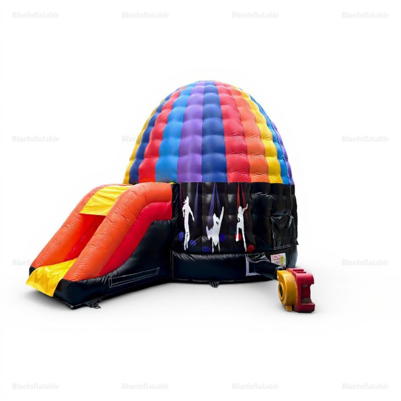 Disco Dome Inflatable Bounce House with Slide & Music