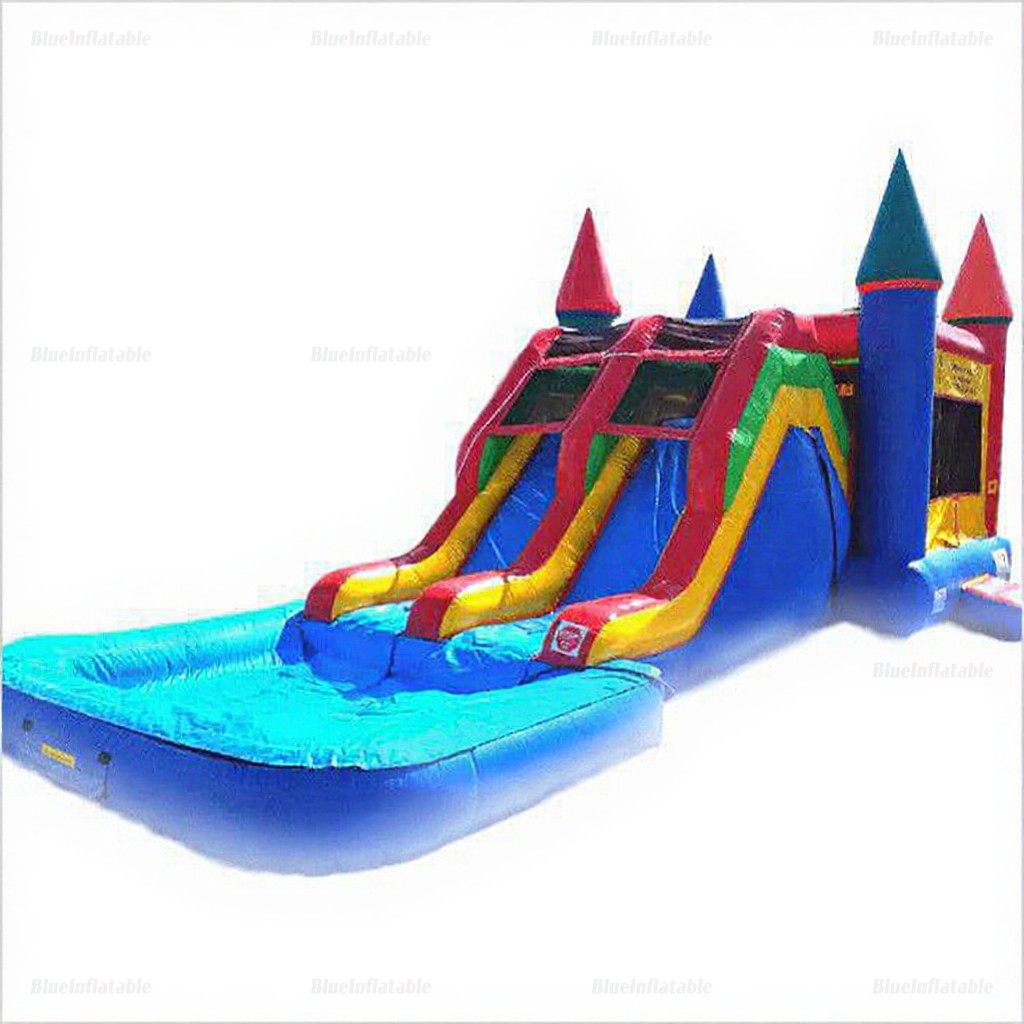 Dual Lane Inflatable Water Slide & Bounce House