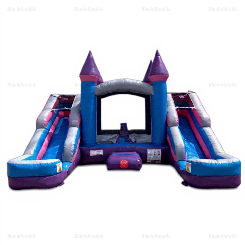 Double Slide Inflatable Bounce House & Obstacle Combo