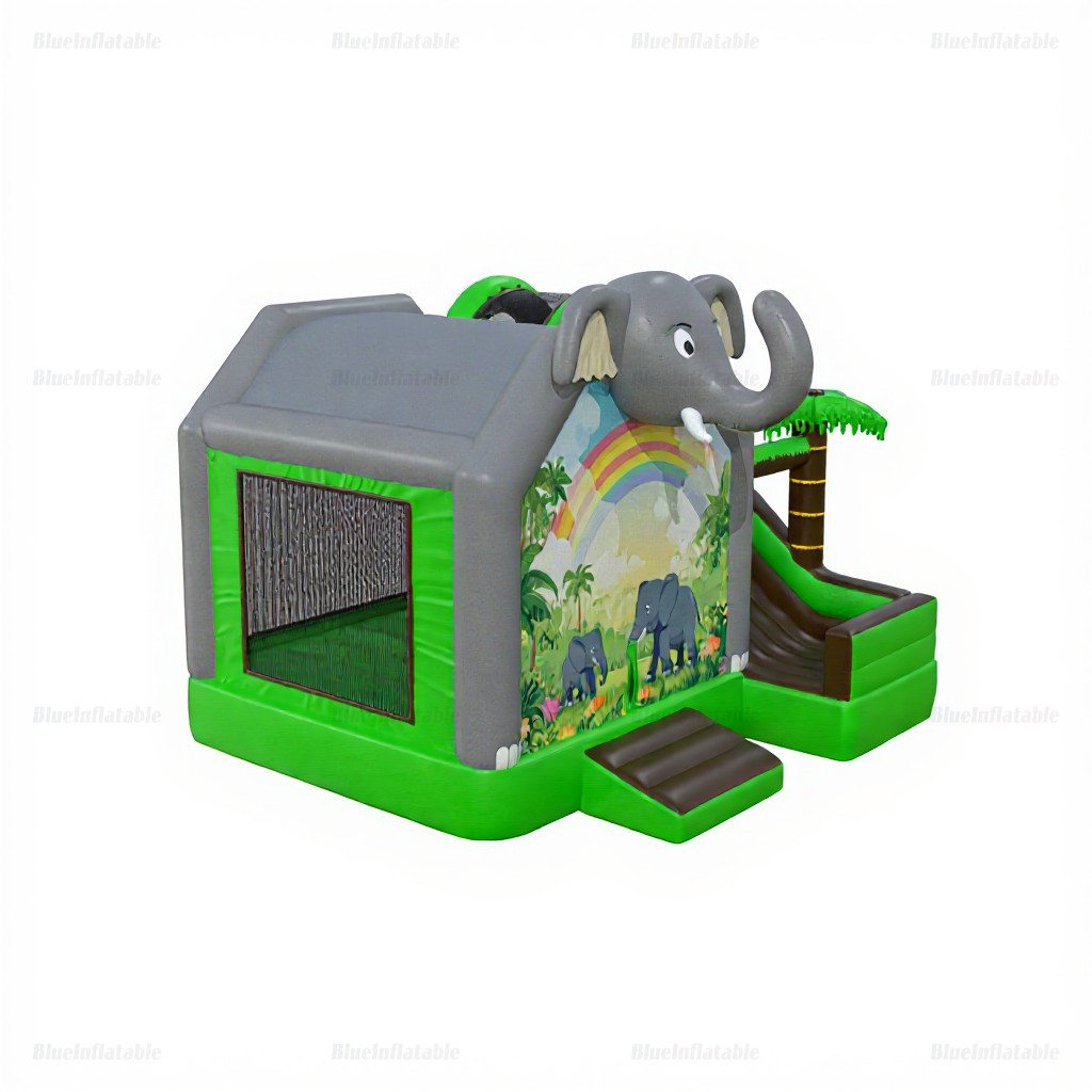 Elephant Jungle Inflatable Bounce House & Slide Combo - Image 5