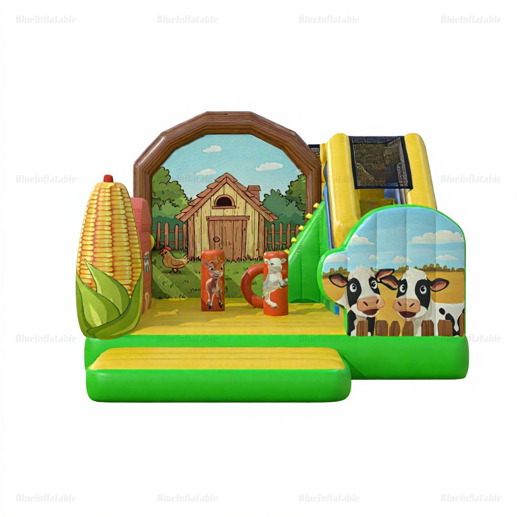 Farmyard Inflatable Bounce House & Slide Combo - Image 2