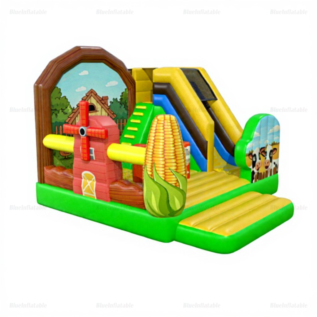 Farmyard Inflatable Bounce House & Slide Combo - Image 3