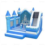 Frozen Castle Inflatable Bounce House with Slide