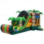 Tropical Inflatable Water Slide & Bouncer Combo