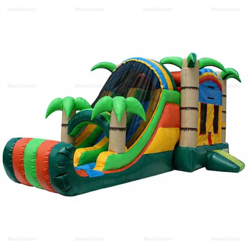 Tropical Inflatable Water Slide & Bouncer Combo