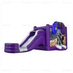 Purple Game Combo Bounce House & Water Slide Rental