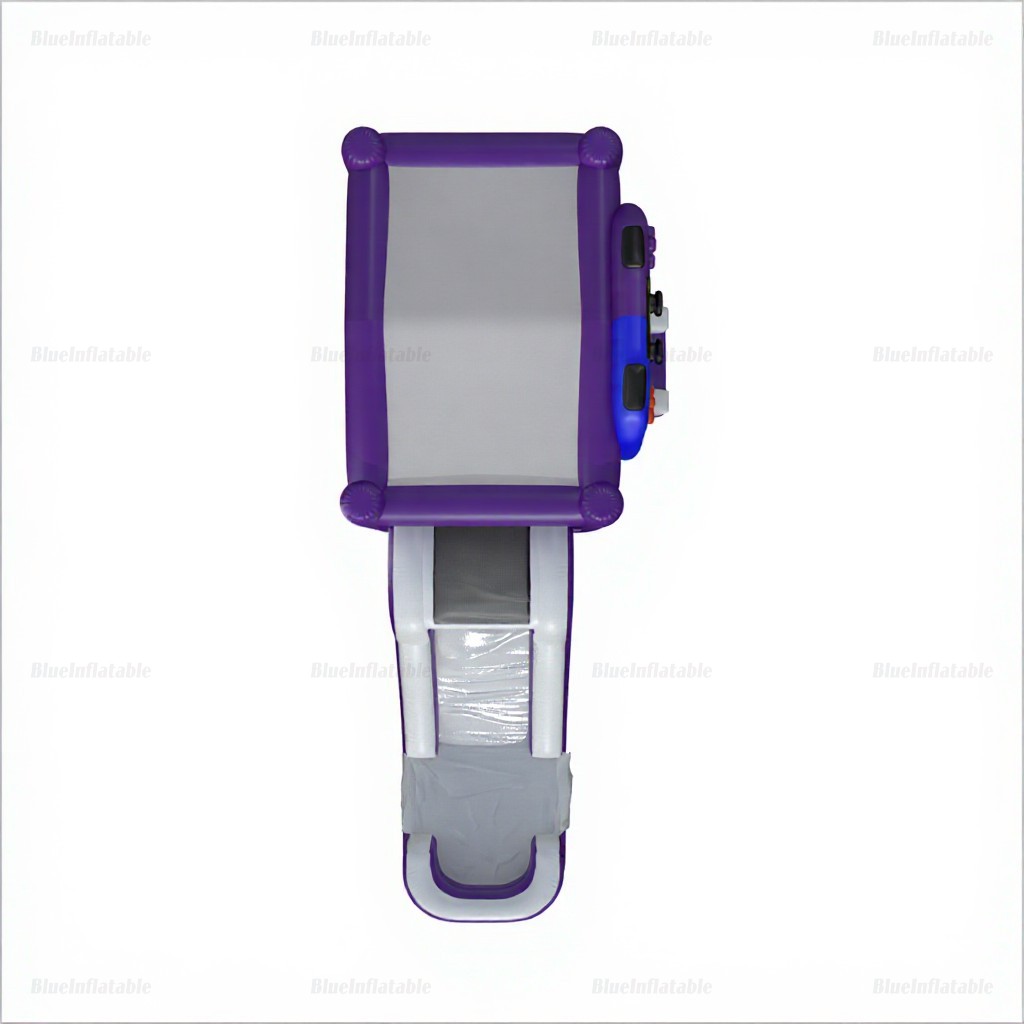 Purple Game Combo Bounce House & Water Slide Rental - Image 3