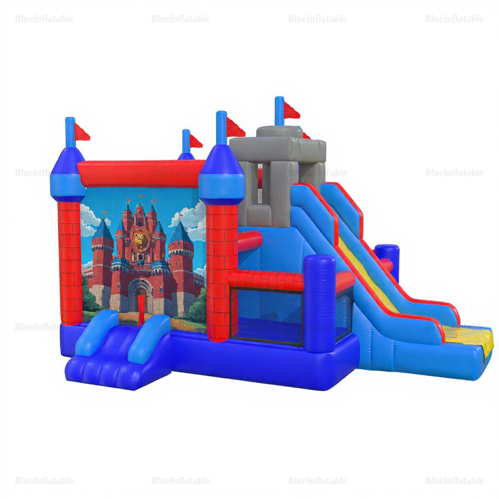 Giant Castle Combo Inflatable Slide & Bounce House Hire