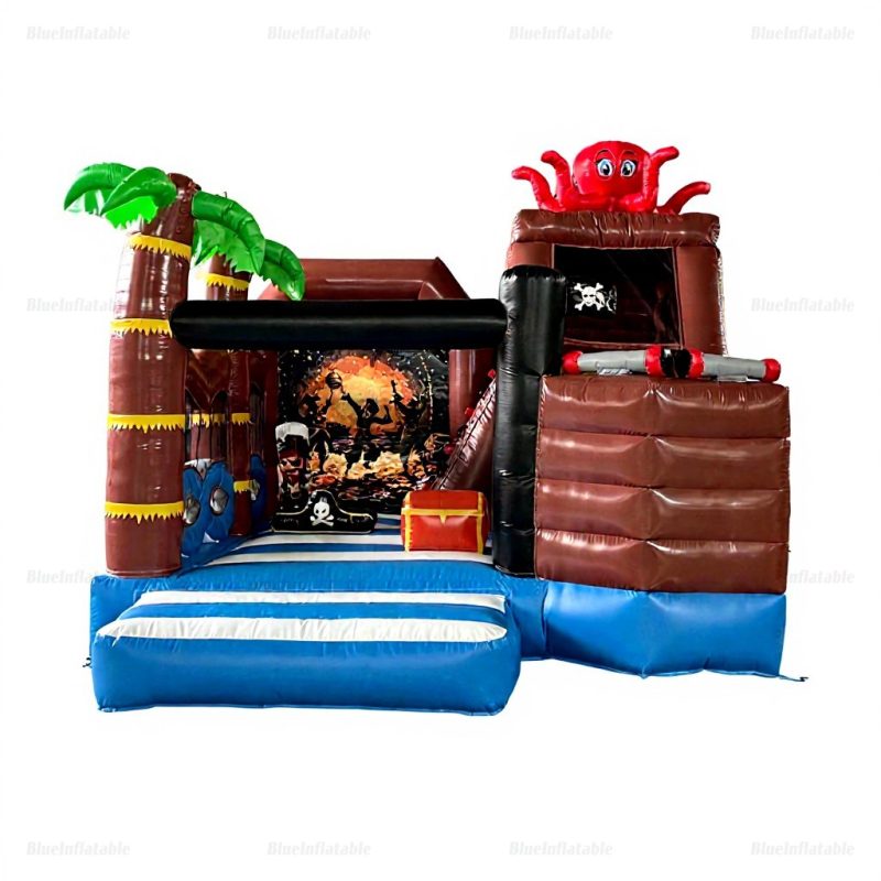 Pirate Castle Inflatable Bounce House & Slide Combo