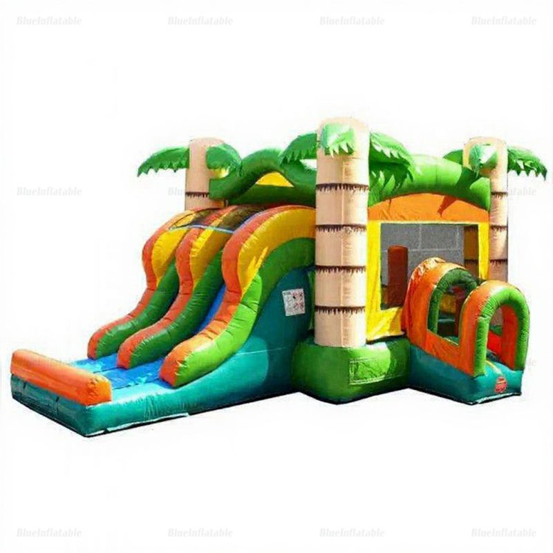 Tropical Inflatable Water Slide & Bouncer Combo