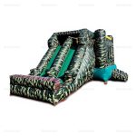Camouflage Inflatable Bounce House with Slide for Kids