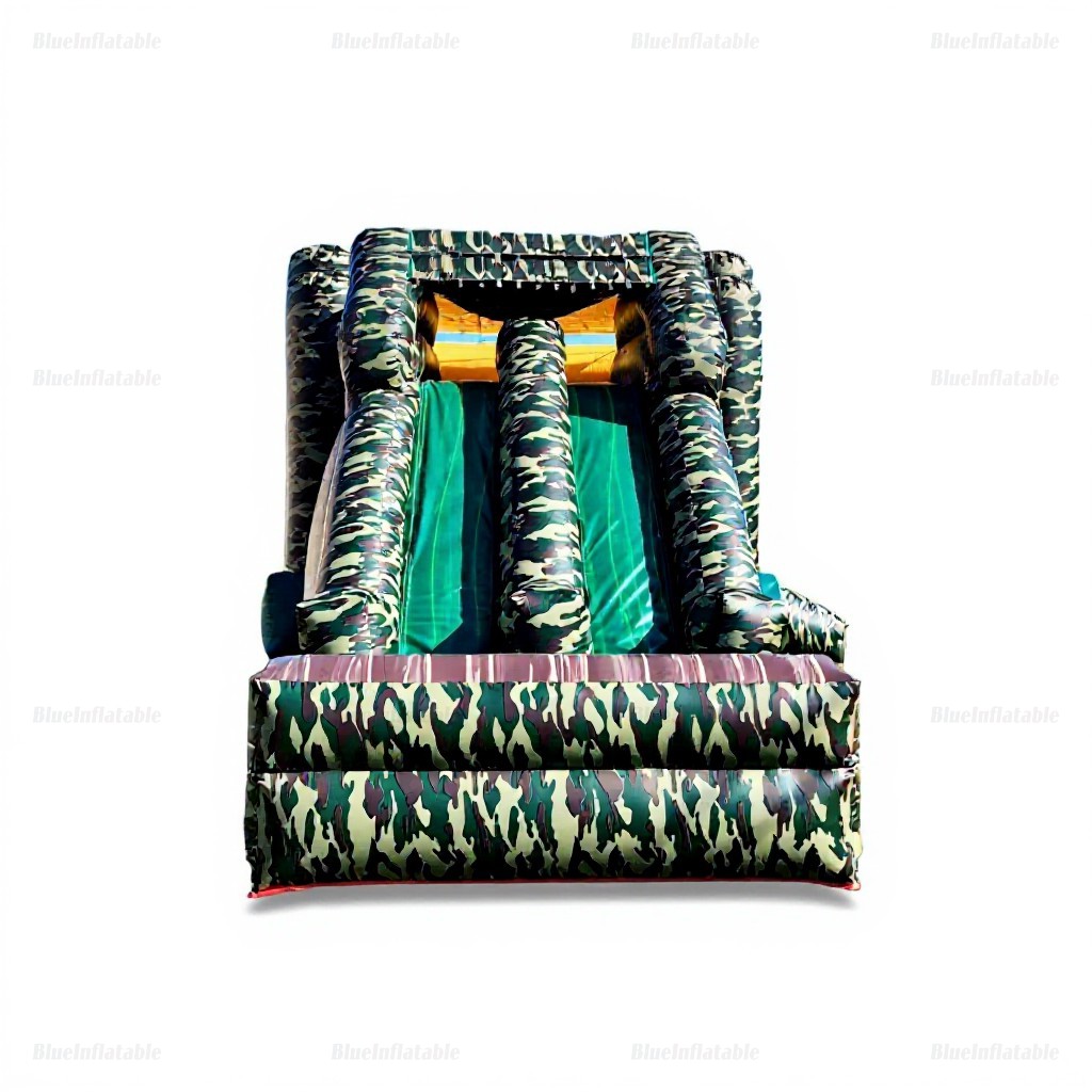 Camouflage Inflatable Bounce House with Slide for Kids - Image 2