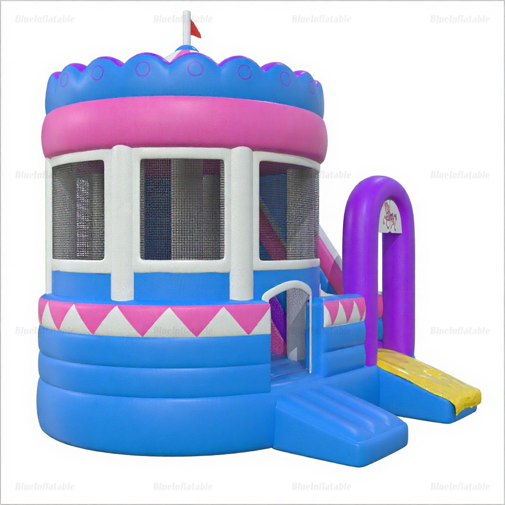 Inflatable Carousel Bounce House and Slide Combo - Image 4
