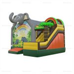 Elephant Jungle Inflatable Bounce House & Slide Combo