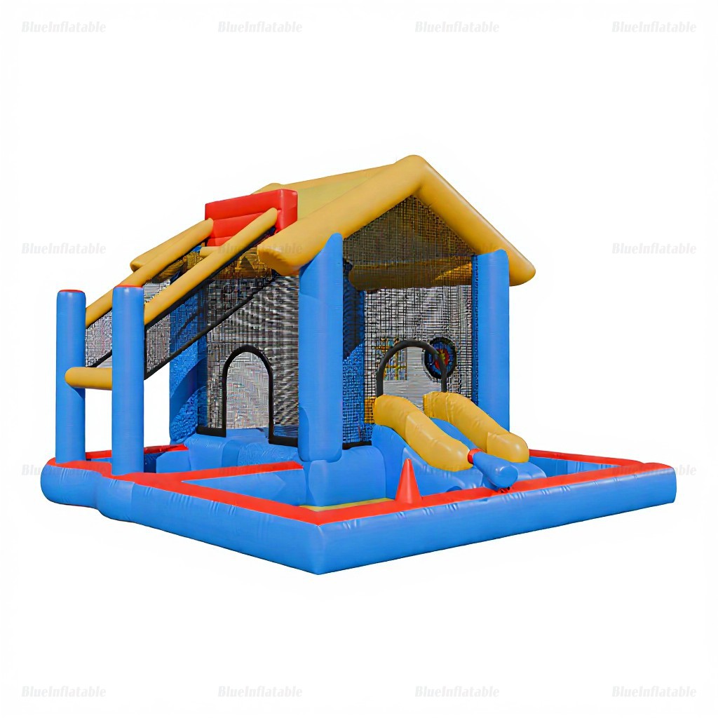 Inflatable Mini Water Slide & Splash Pool Playhouse - Image 2