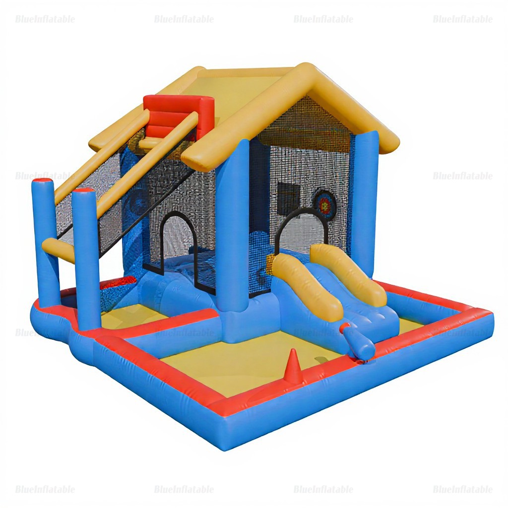 Inflatable Mini Water Slide & Splash Pool Playhouse - Image 5