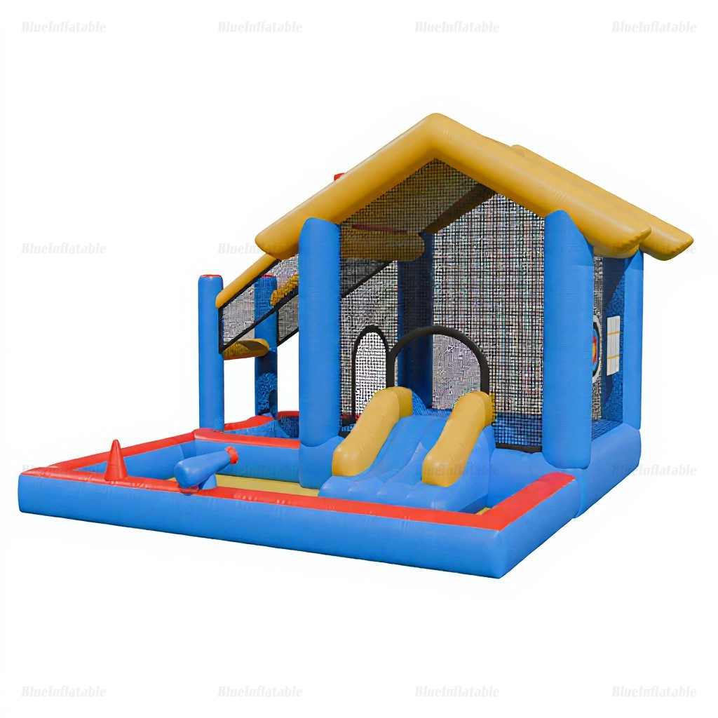 Inflatable Mini Water Slide & Splash Pool Playhouse - Image 7