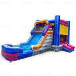 Single Lane Inflatable Water Slide & Bounce House Combo