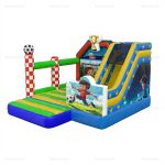 Inflatable Soccer Target Bounce House with Slide Combo