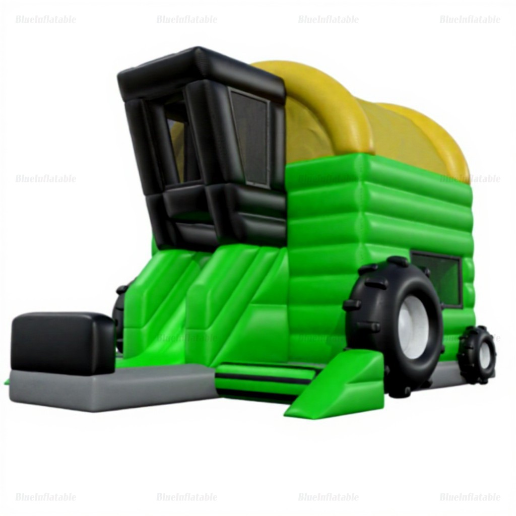 Tractor Inflatable Bounce House with Slide Combo Rental - Image 3