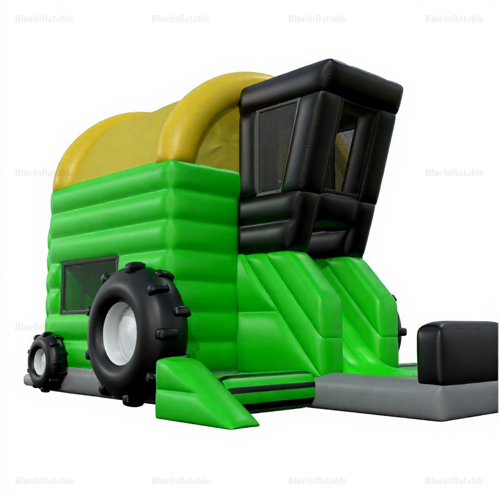 Tractor Inflatable Bounce House with Slide Combo Rental - Image 4