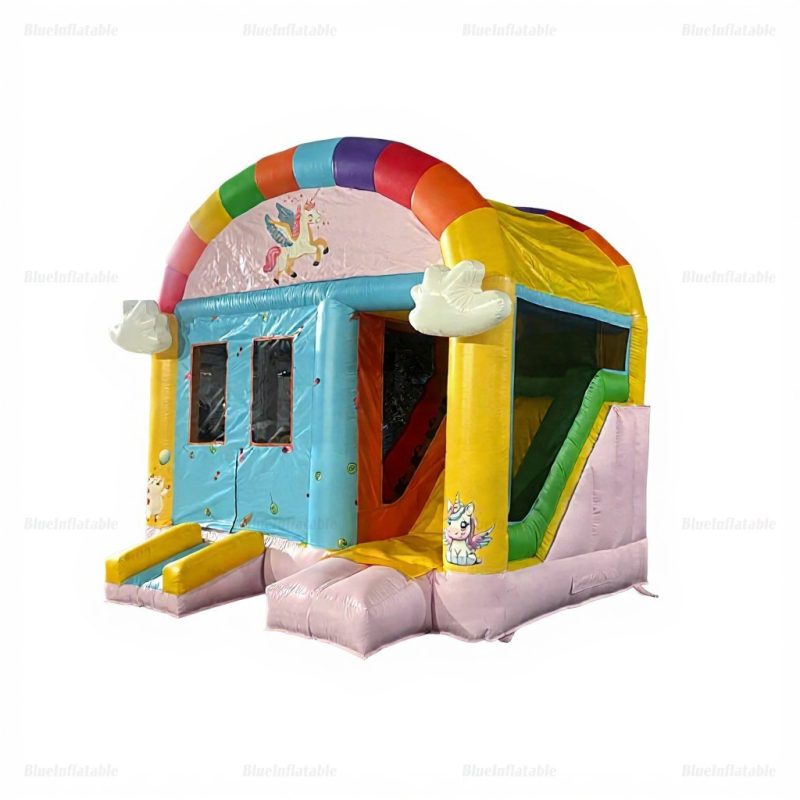 Unicorn Inflatable Bounce House and Slide Combo