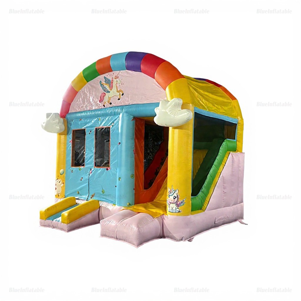 Unicorn Inflatable Bounce House and Slide Combo