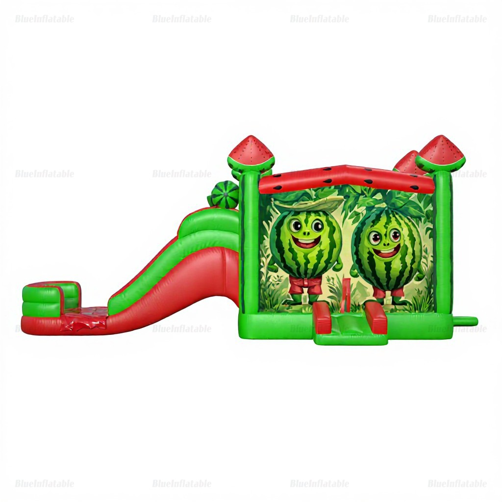 Watermelon Inflatable Bounce House & Water Slide Pool Combo - Image 4