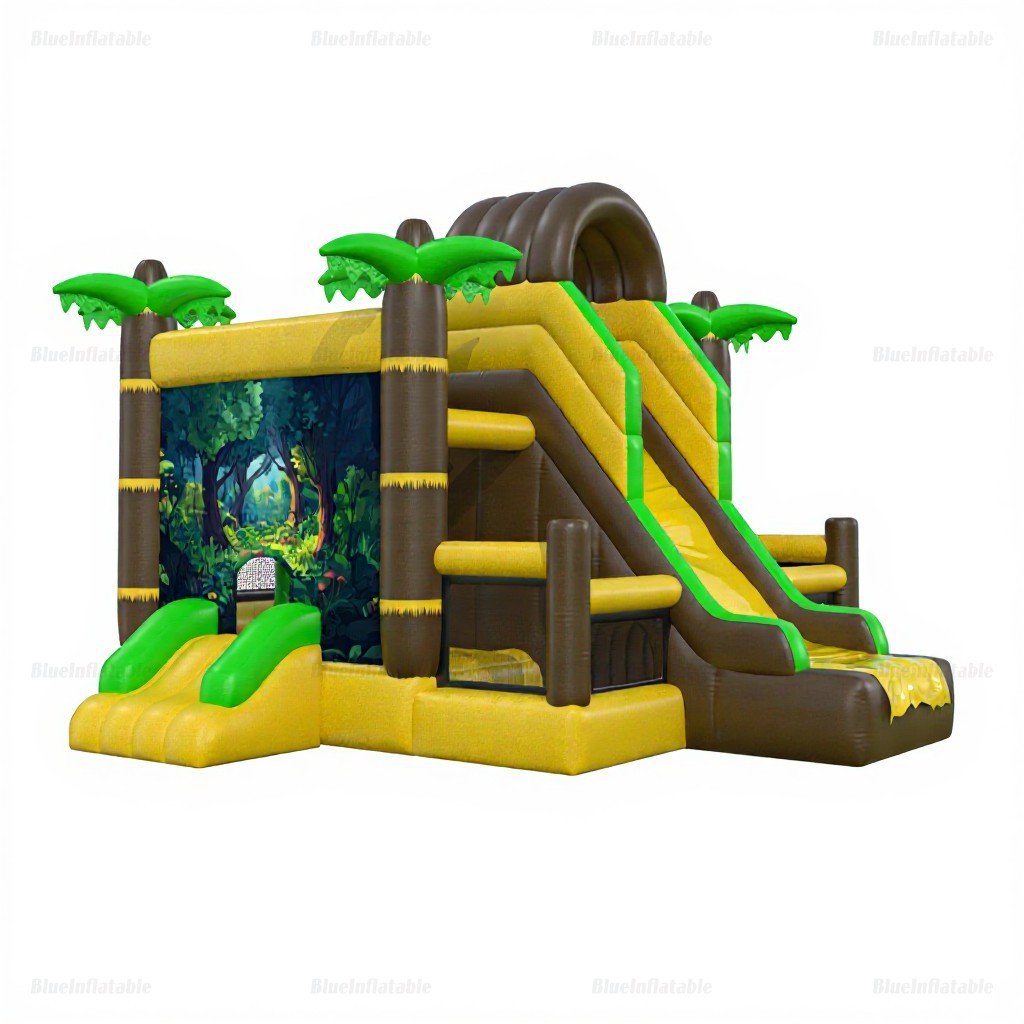 Jungle Adventure Double Slide Bounce House Combo - Image 2