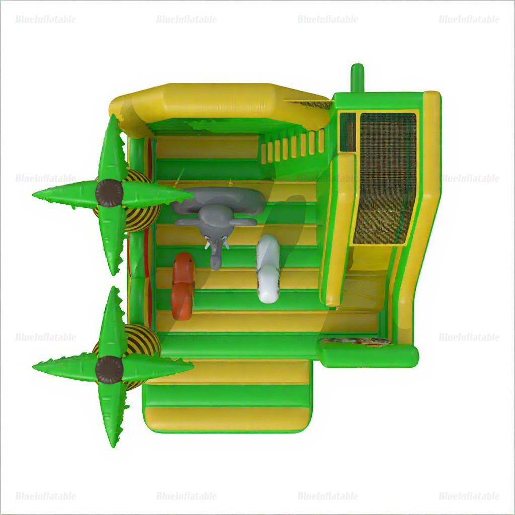 Jungle Inflatable Bounce and Slide Outdoor Playhouse - Image 3
