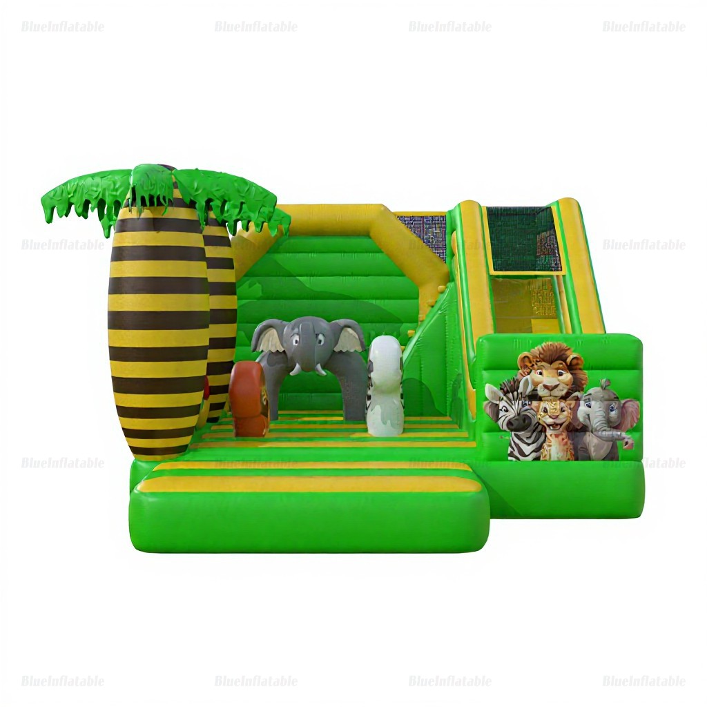 Jungle Inflatable Bounce and Slide Outdoor Playhouse - Image 4