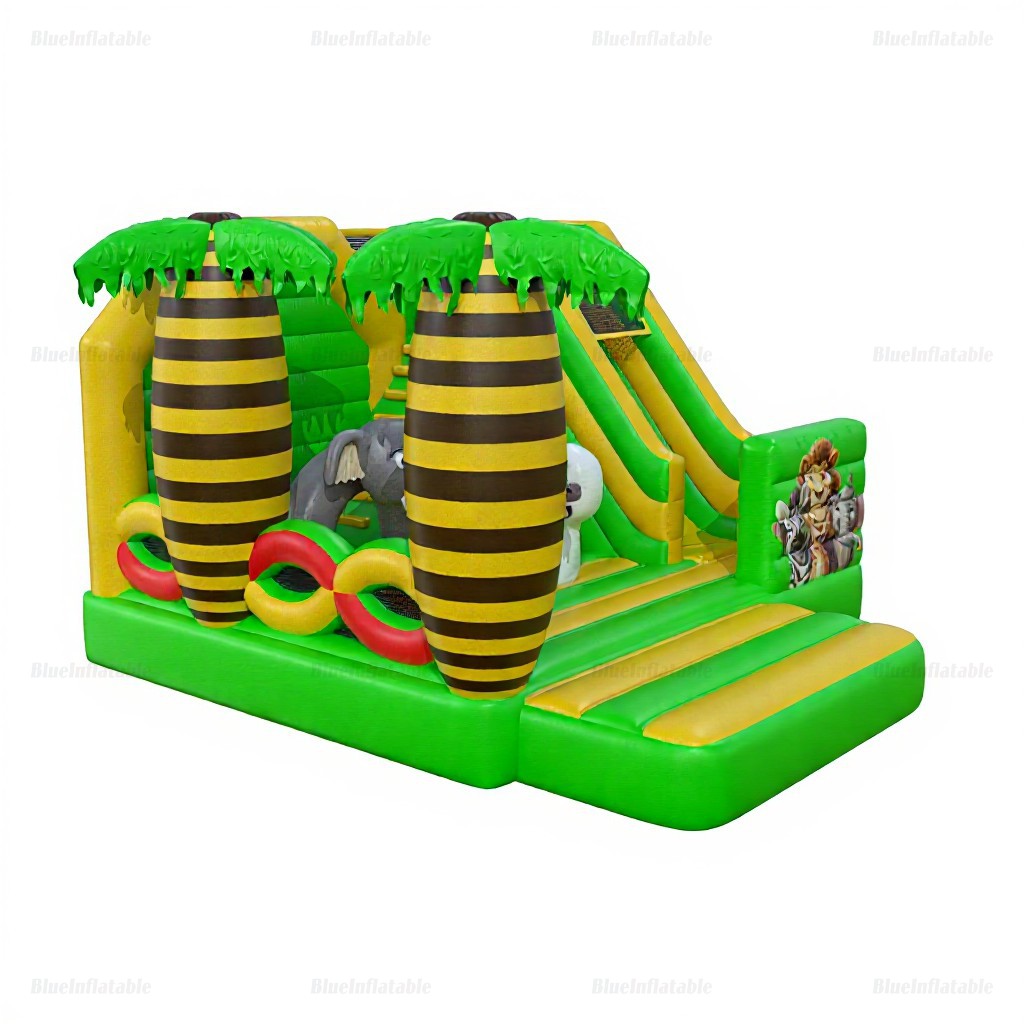 Jungle Inflatable Bounce and Slide Outdoor Playhouse - Image 5