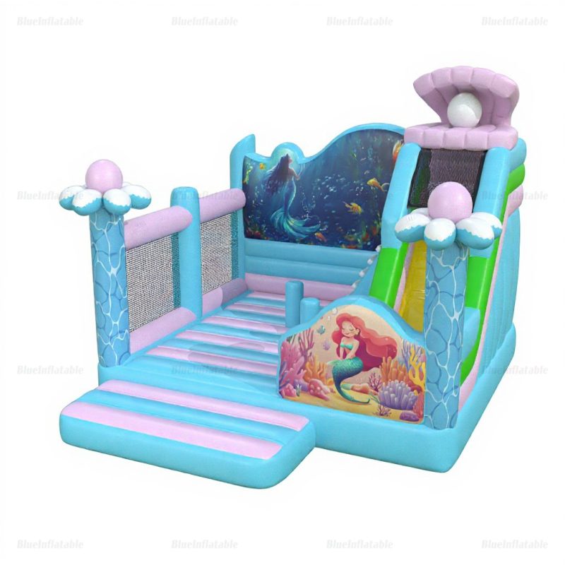 Mermaid Underwater Inflatable Bounce House & Slide Combo