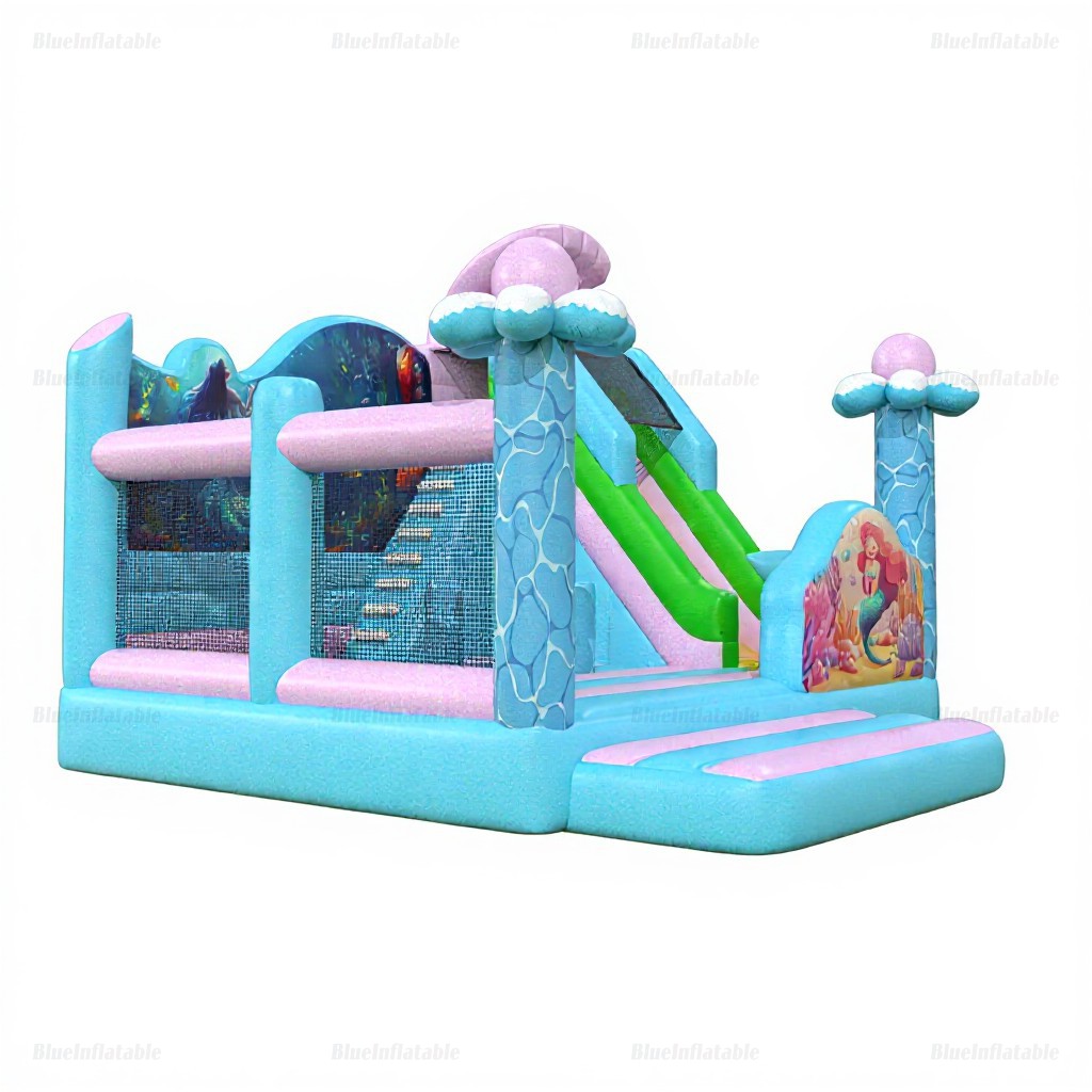 Mermaid Underwater Inflatable Bounce House & Slide Combo - Image 3