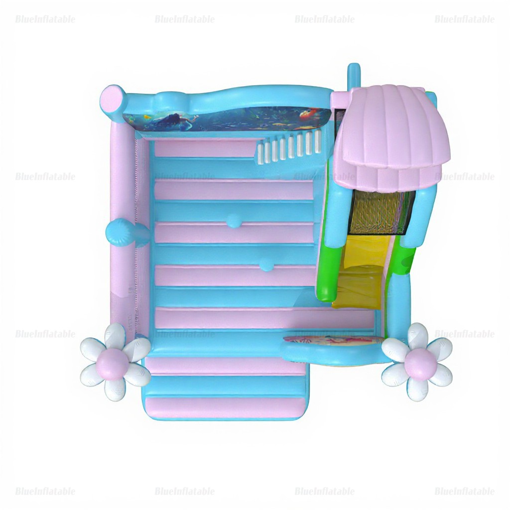 Mermaid Underwater Inflatable Bounce House & Slide Combo - Image 4