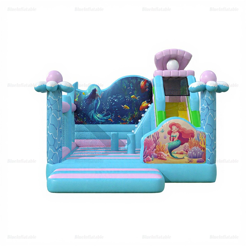 Mermaid Underwater Inflatable Bounce House & Slide Combo - Image 5