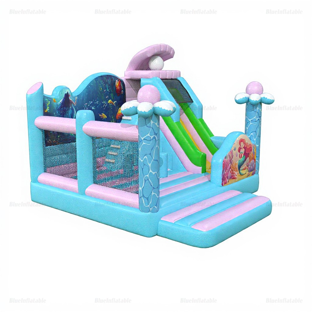 Mermaid Underwater Inflatable Bounce House & Slide Combo - Image 6