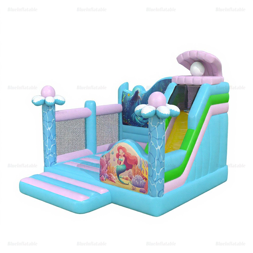Mermaid Underwater Inflatable Bounce House & Slide Combo - Image 7