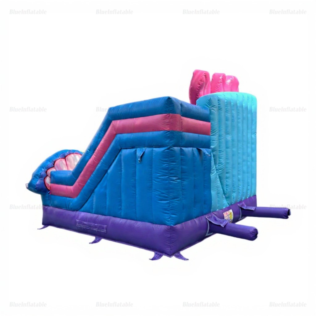 Mermaid Princess Inflatable Bounce House with Slide - Image 2